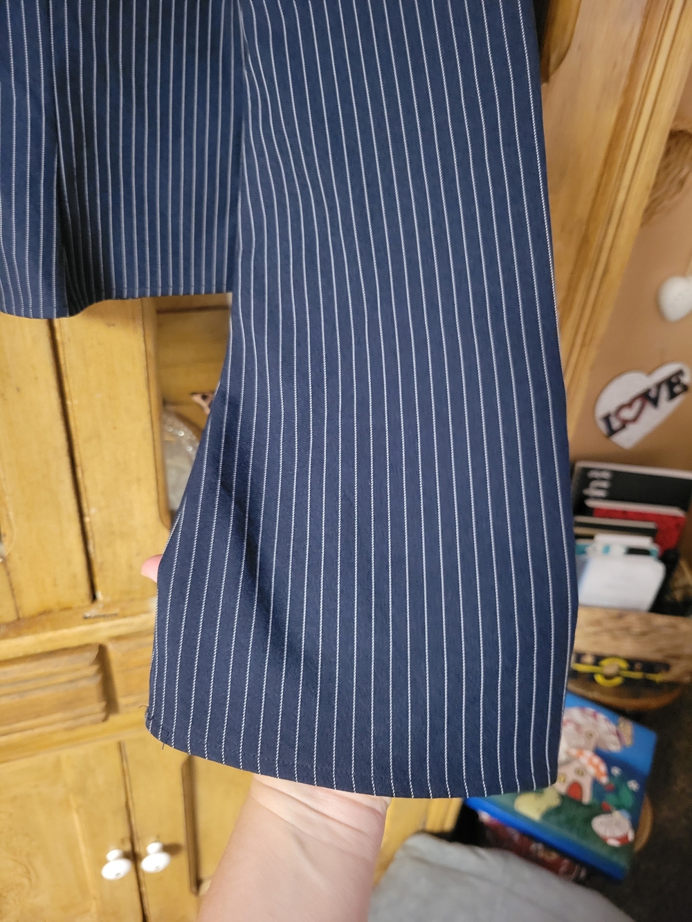 Cider Navy Pinstripe Button-Down Shirt - Picture 3 of 4